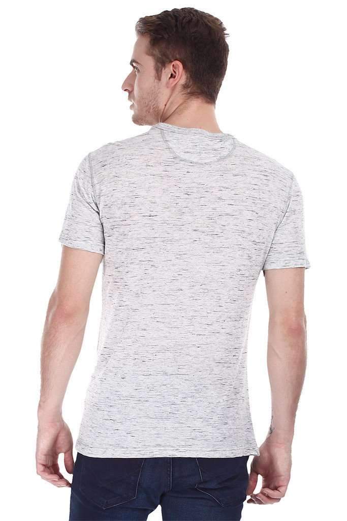 Jaspe Moustache Print Crew Neck Tee