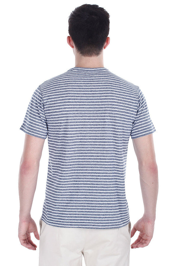 Jaspe Stripe Knit Round Neck Tee