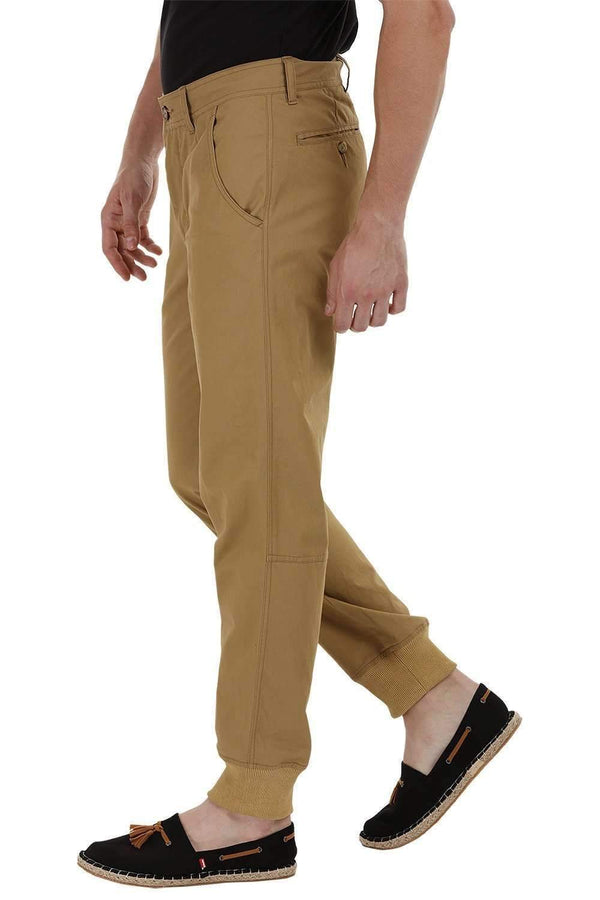 Khaki Cuff Jogger Twill Pants