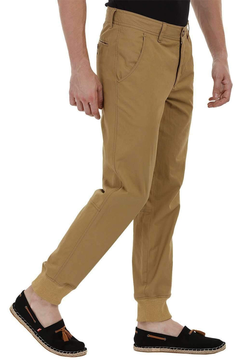 Khaki Cuff Jogger Twill Pants
