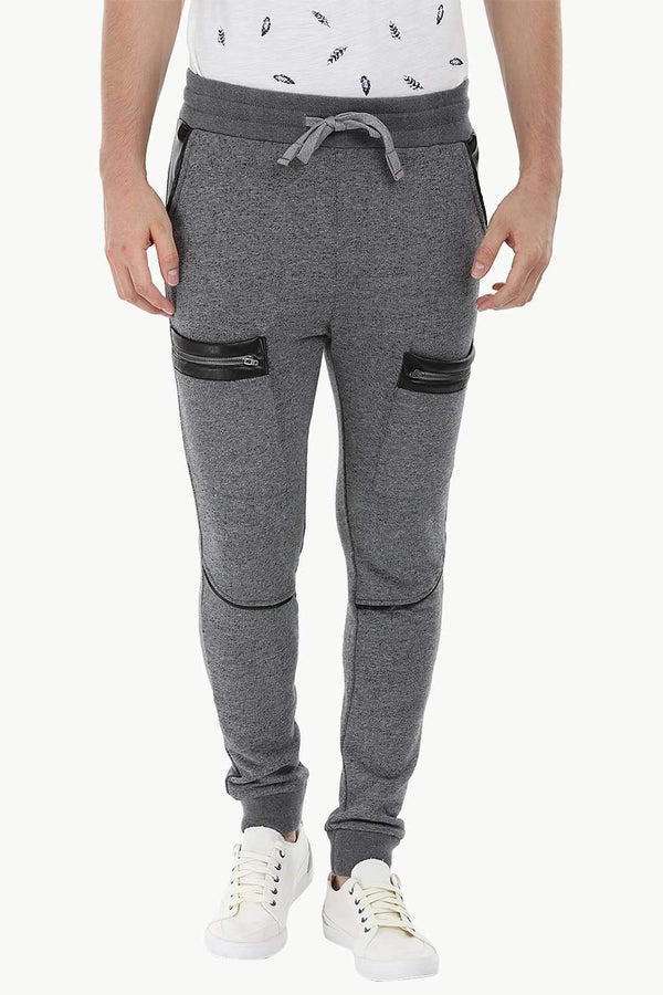 PU Patched Cuff Joggers