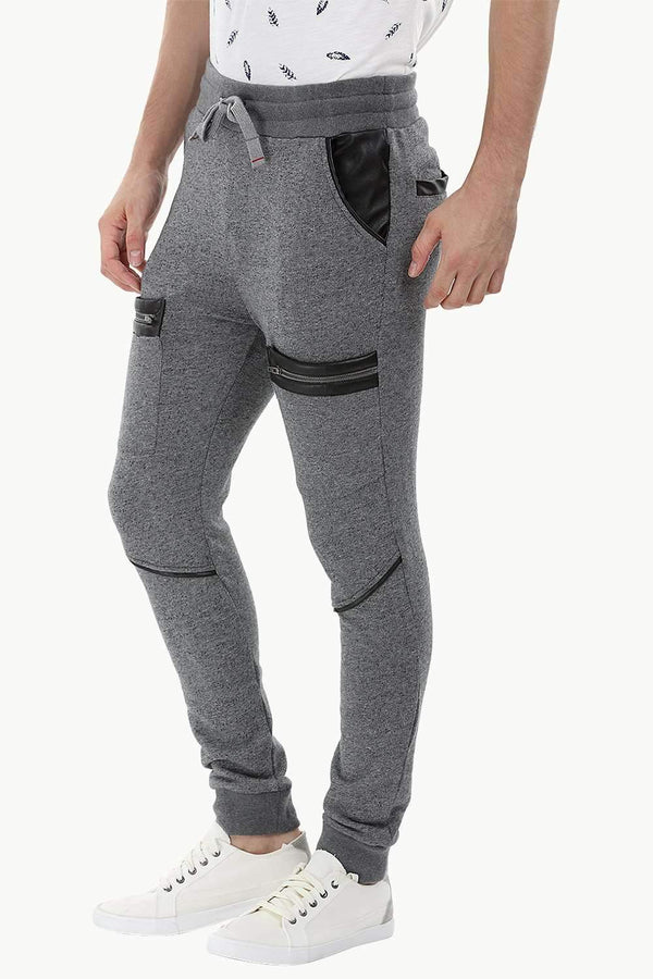 PU Patched Cuff Joggers