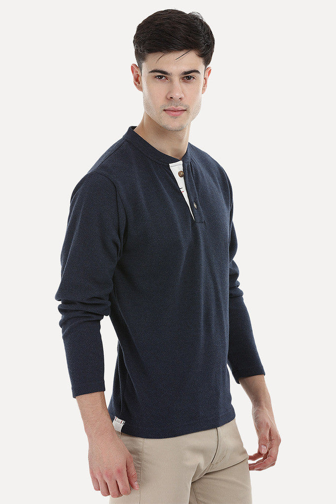 Knit Sports Henley Sweatshirt