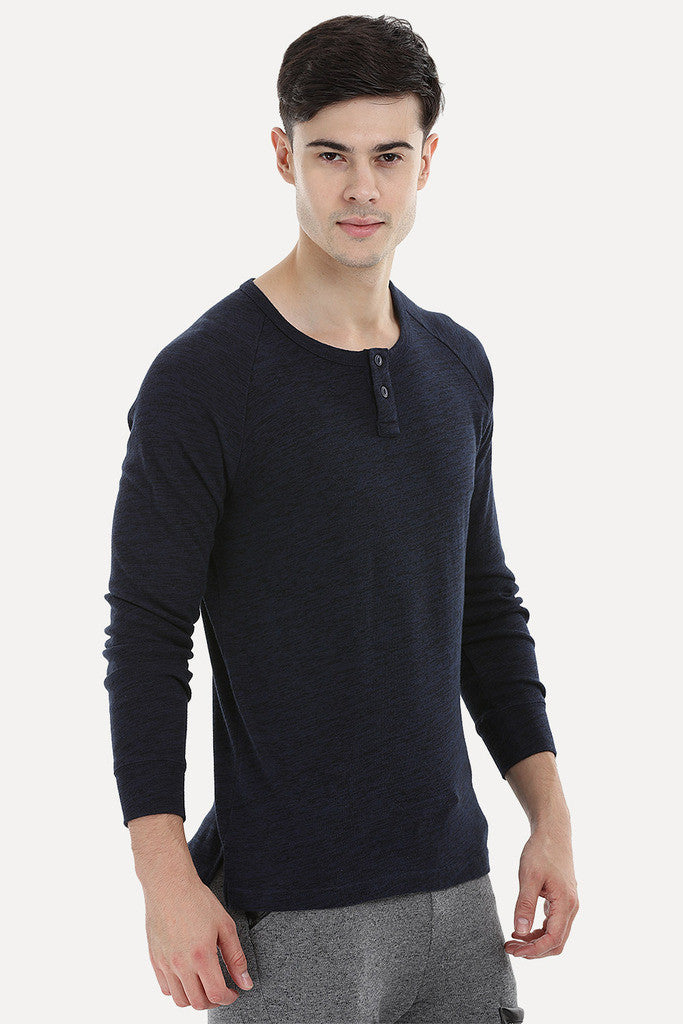 Knitted Henley Casual Sweatshirt