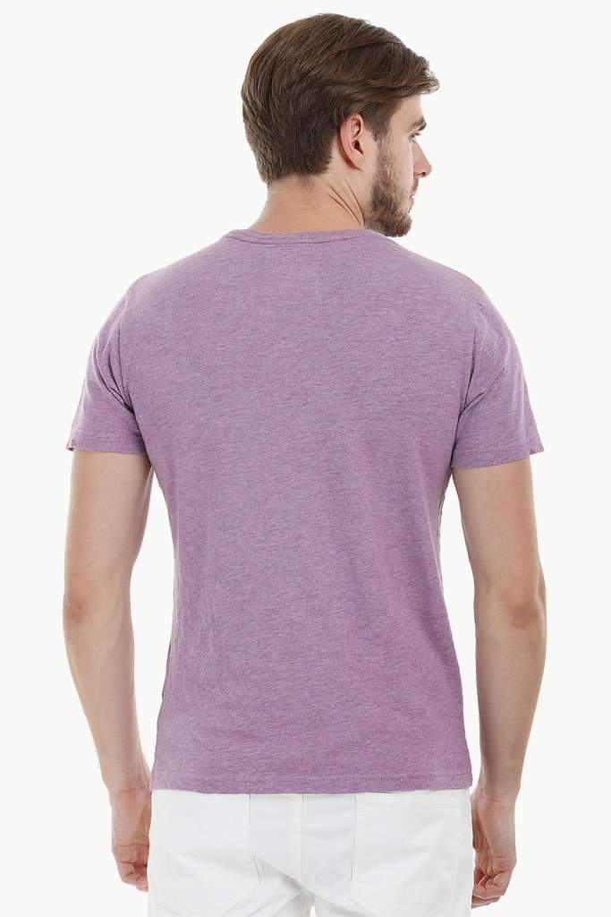 Lavender Parrot Embroidered T-Shirt