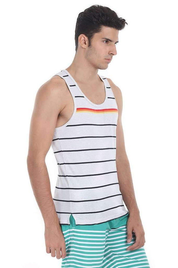 Level Multi Stripe Knit Tank