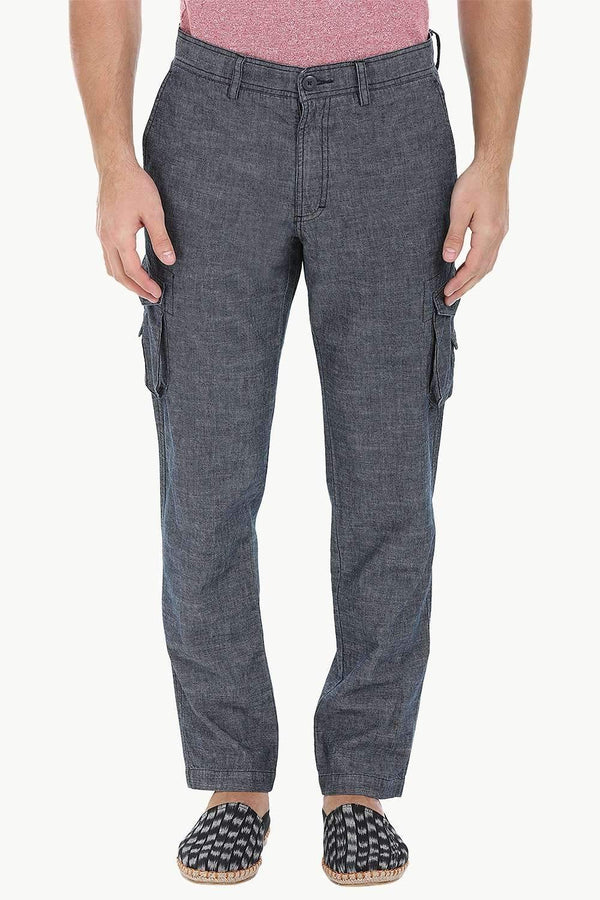 Light Indigo Denim Cargo Pants