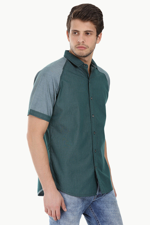Lightweight Cotton Weave Raglan Shirt