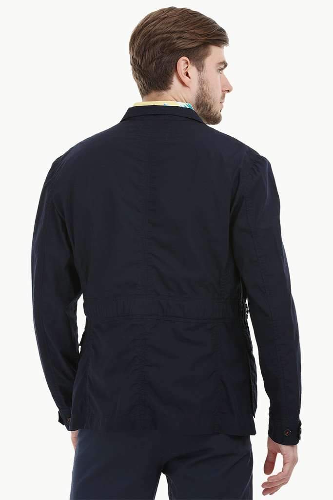 Lightweight Navy Buttoned Jacket