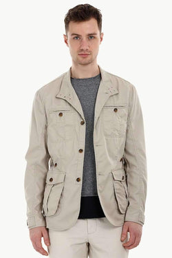 Lightweight Beige Buttoned Jacket