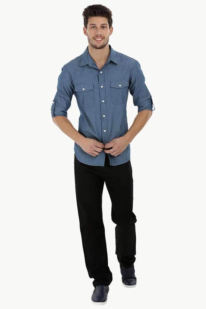 Long Sleeve Quilted Patch Shirt