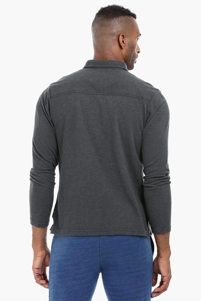 Pullover Pique Polo Sweatshirt
