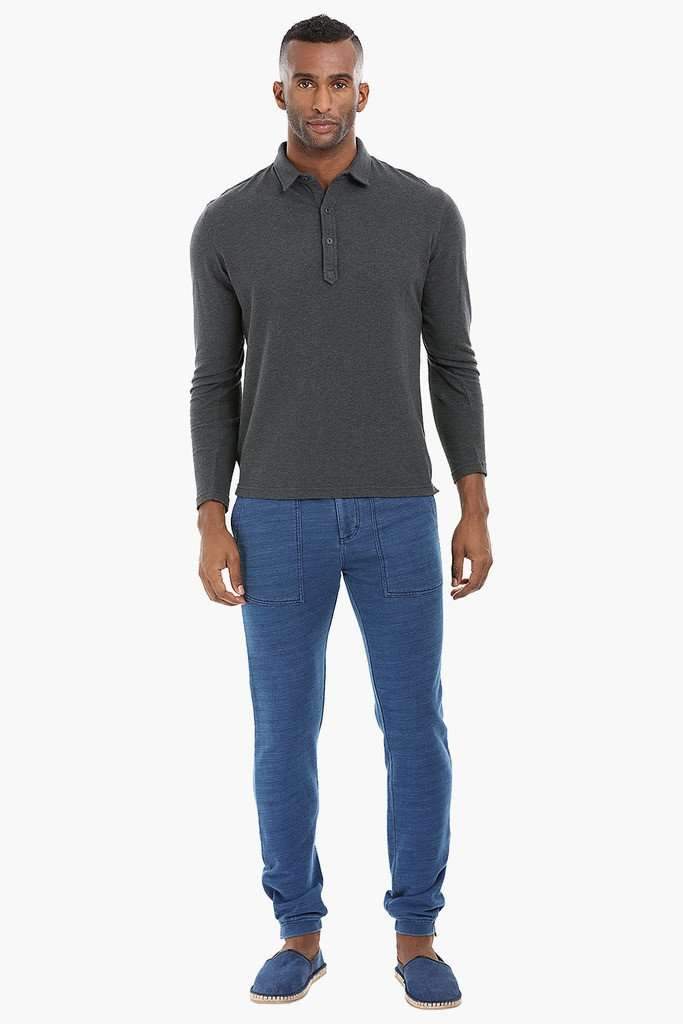 Pullover Pique Polo Sweatshirt
