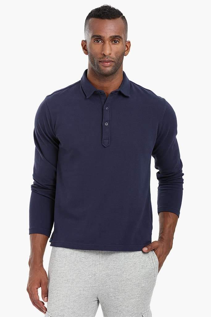 Pullover Pique Polo Sweatshirt