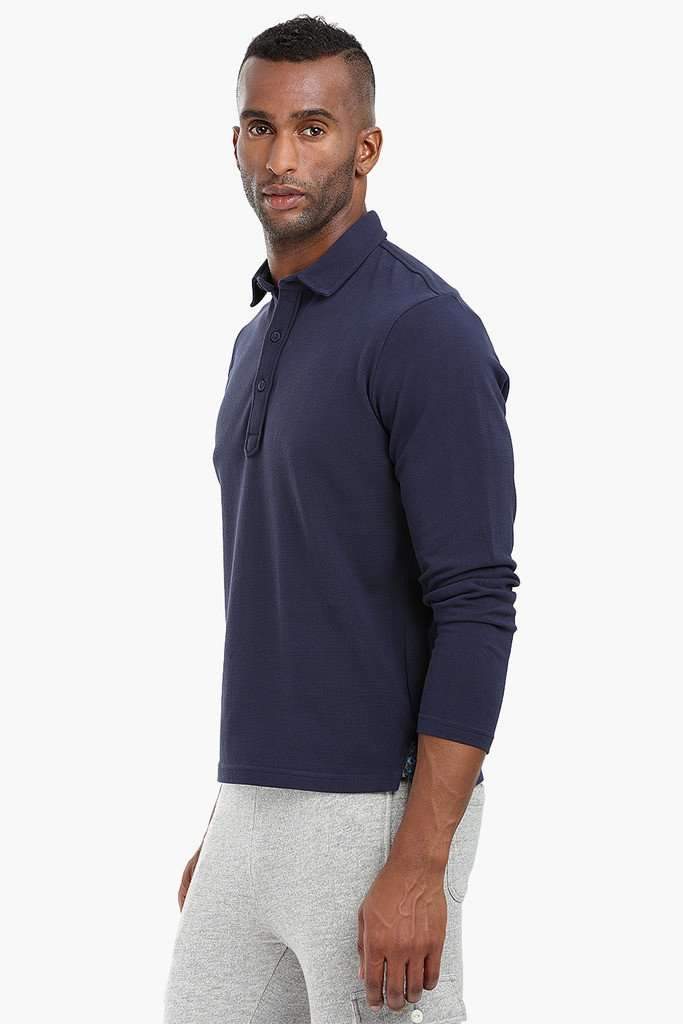 Pullover Pique Polo Sweatshirt