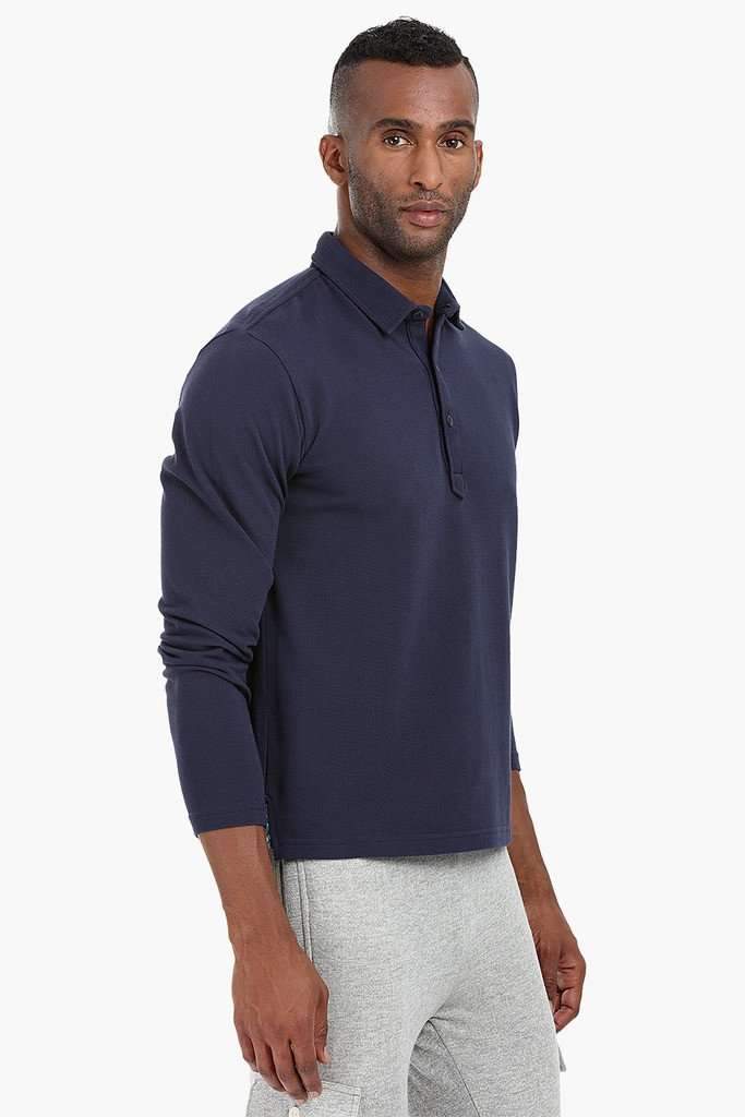 Pullover Pique Polo Sweatshirt