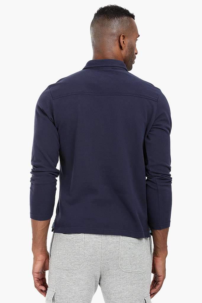 Pullover Pique Polo Sweatshirt