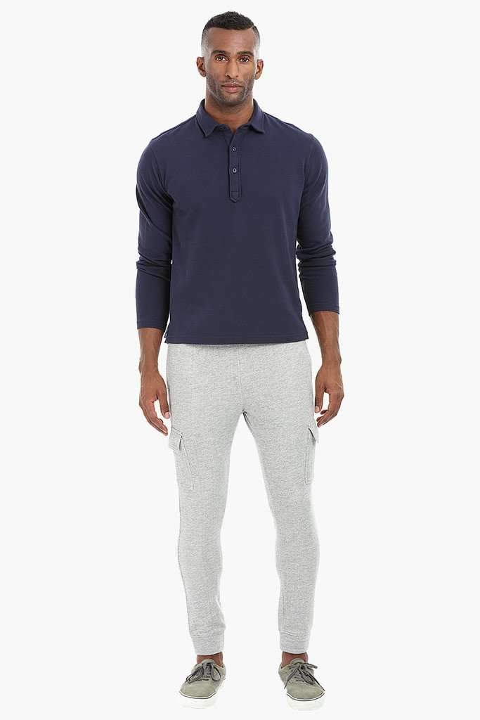 Pullover Pique Polo Sweatshirt