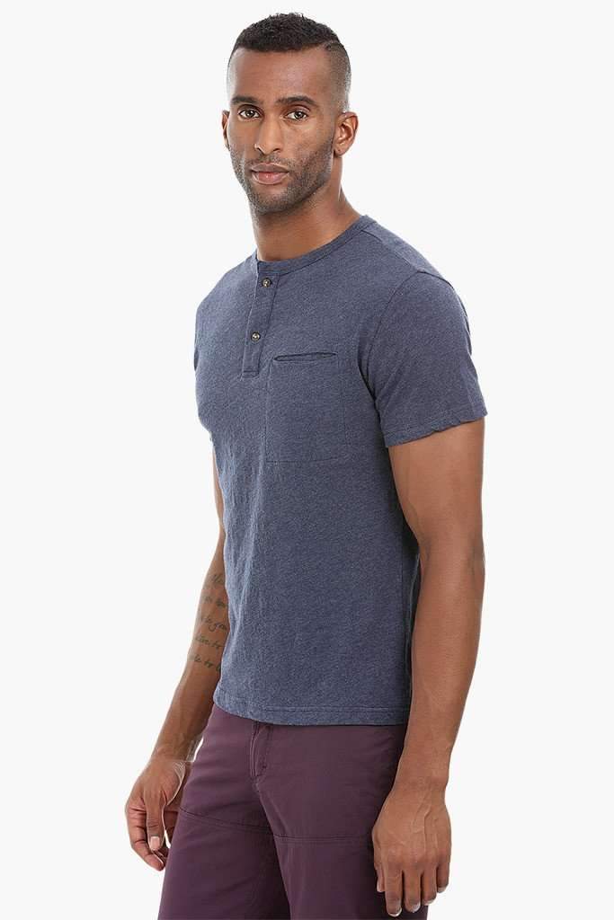 Short Sleeve Henley Cotton T-Shirt