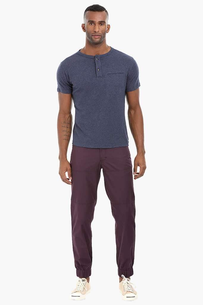 Short Sleeve Henley Cotton T-Shirt
