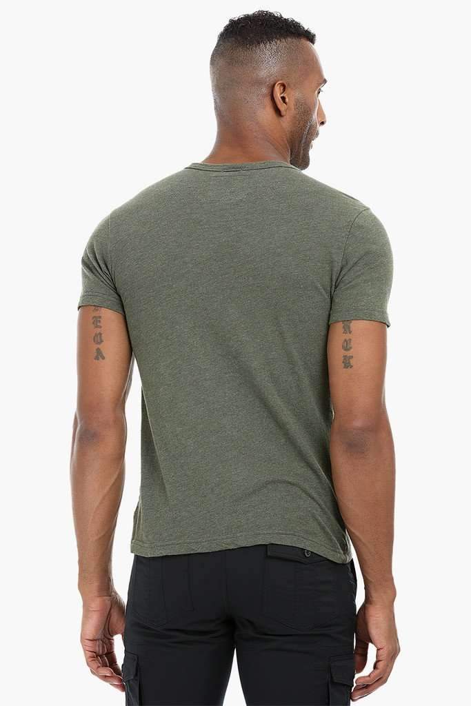 Short Sleeve Henley Cotton T-Shirt