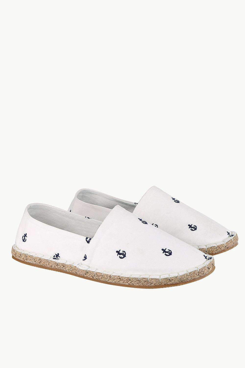 Mens Beige Anchor Espadrilles