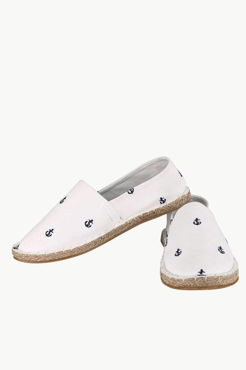 Mens Beige Anchor Espadrilles