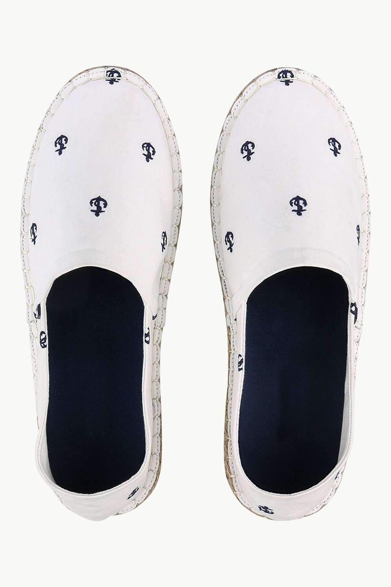 Mens Beige Anchor Espadrilles