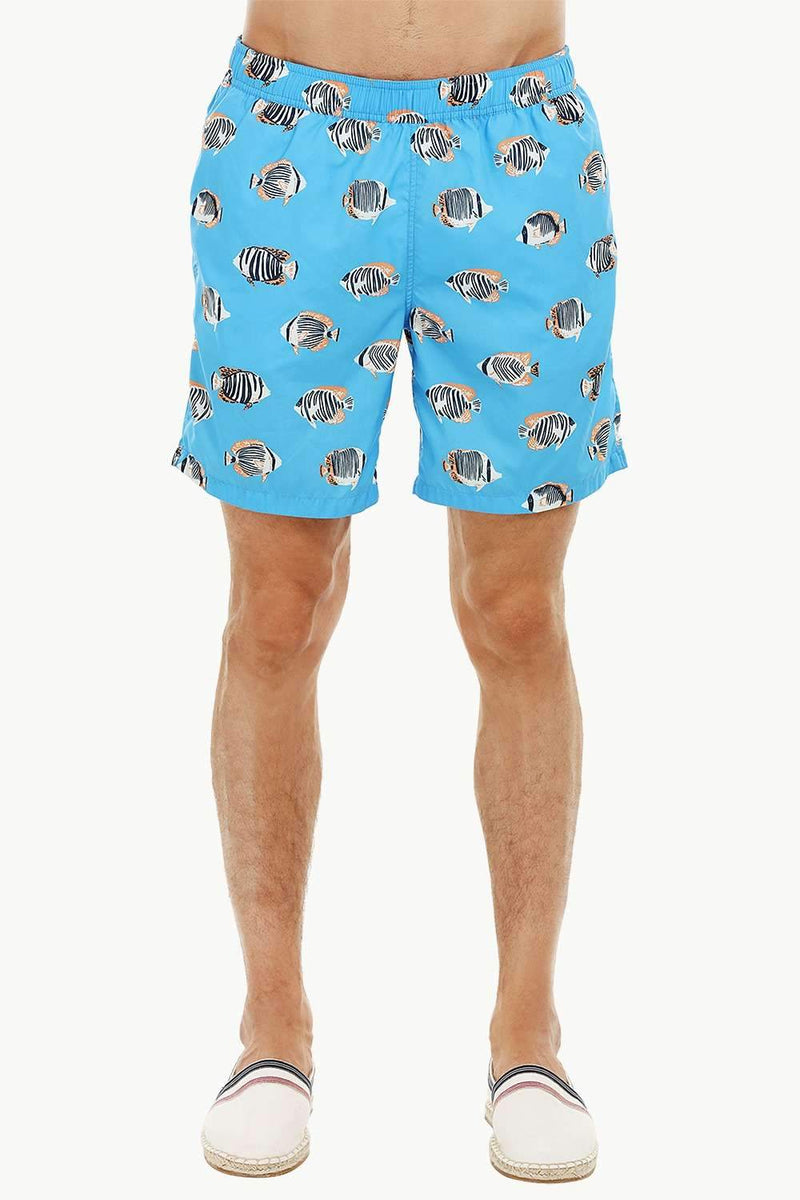 Mens Fish Print Quickdry Swimshorts