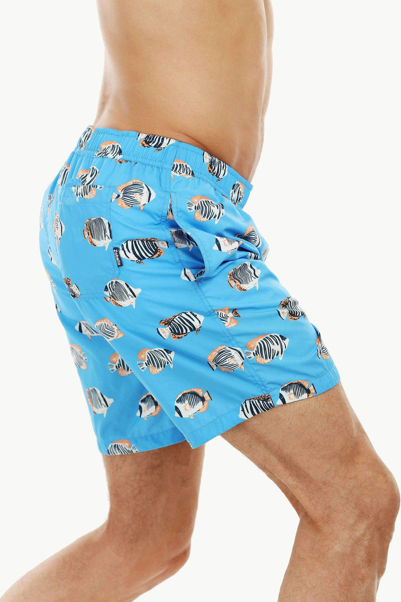 Mens Fish Print Quickdry Swimshorts