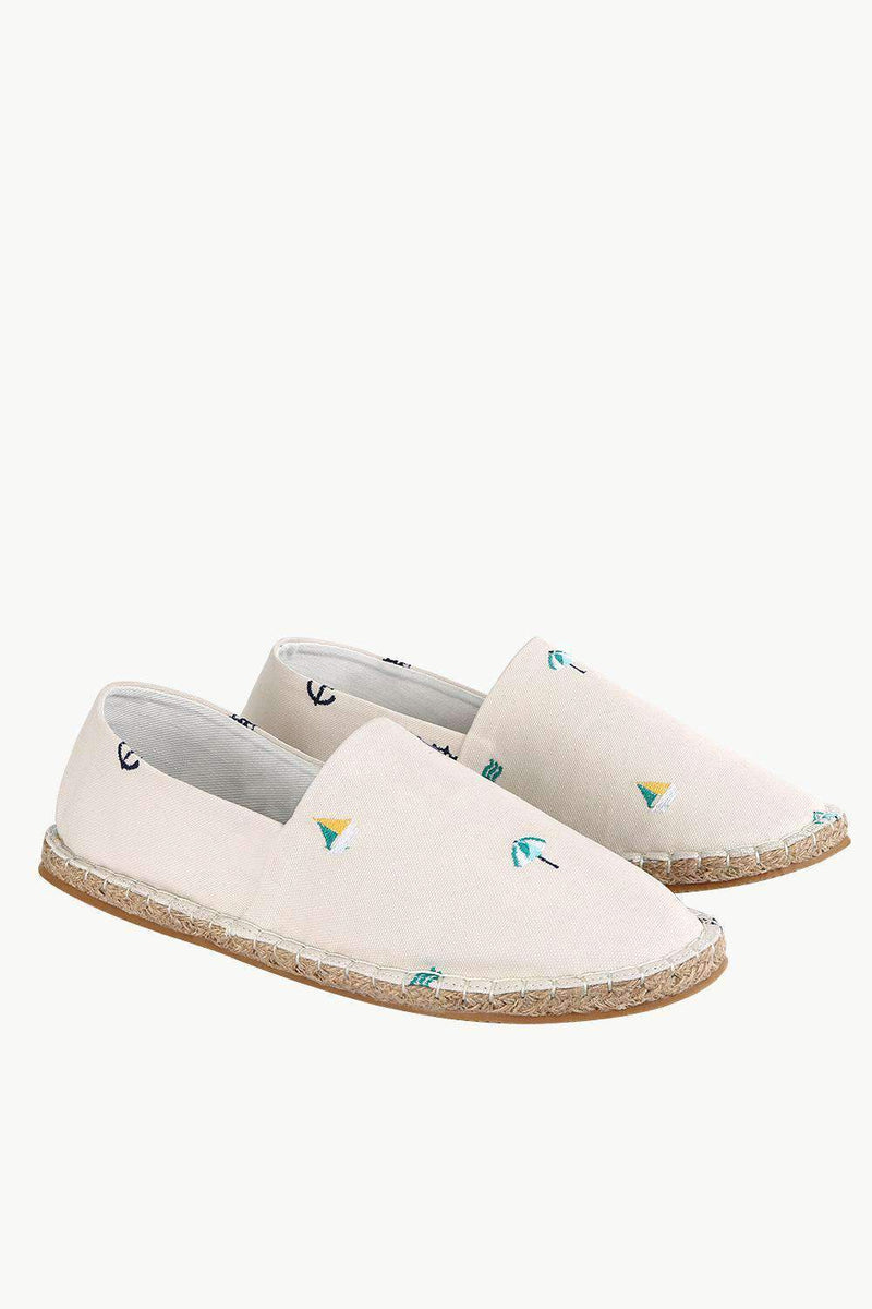 Mens Banana Embroidered Espadrilles