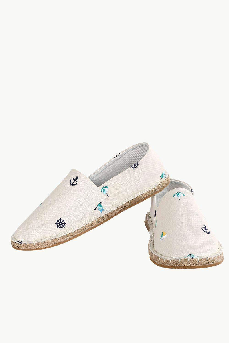 Mens Banana Embroidered Espadrilles