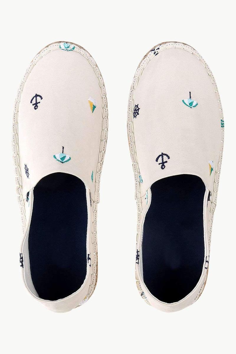 Mens Banana Embroidered Espadrilles