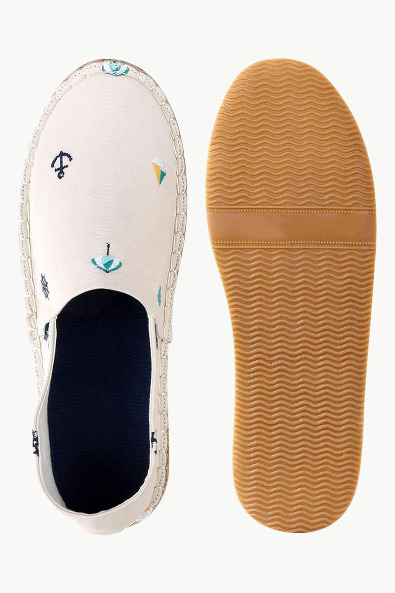Mens Banana Embroidered Espadrilles