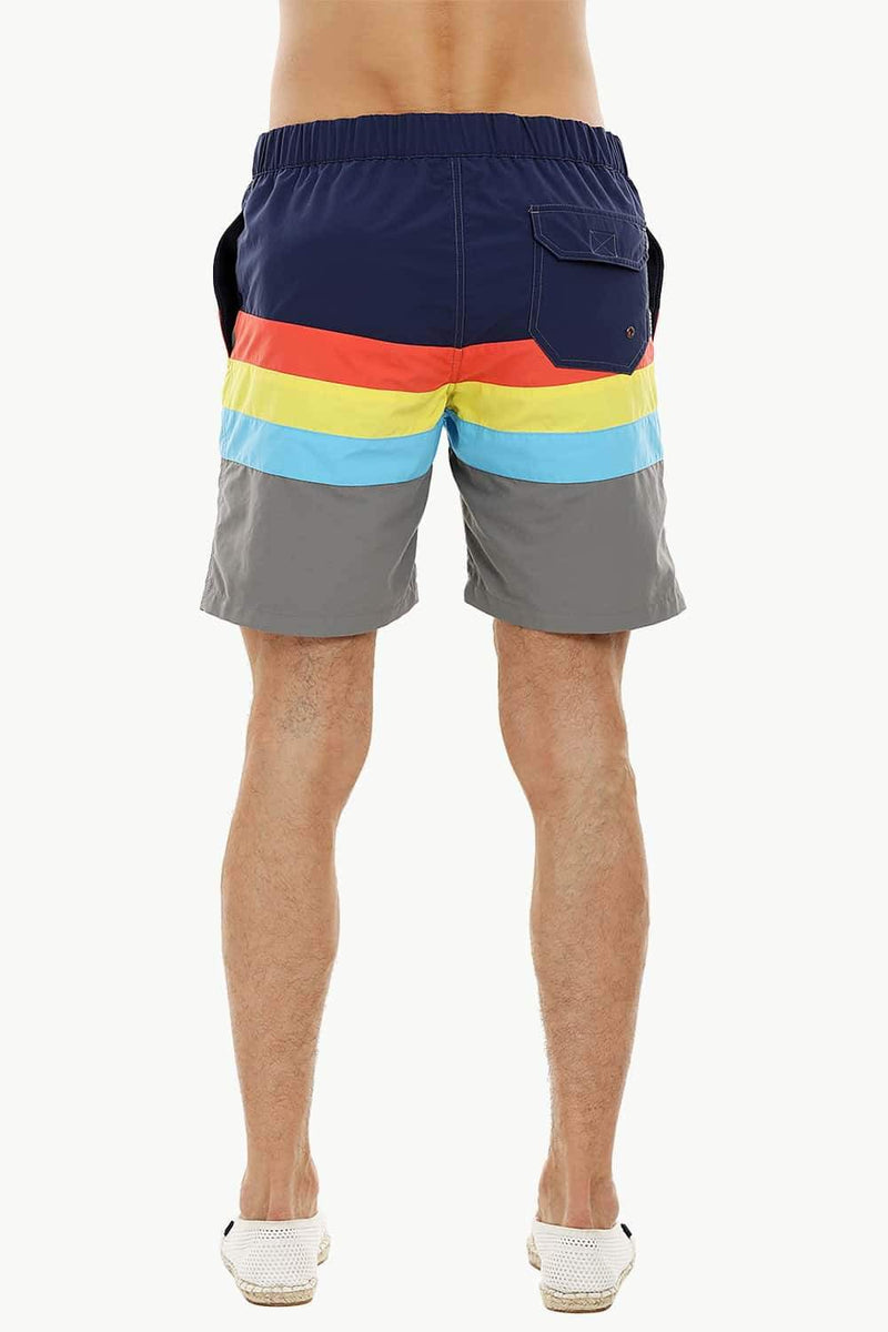 Mens Sporty Multicolour Quickdry Swimshorts