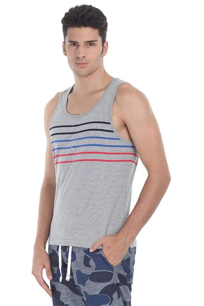 Multi Stripe Super Combed Knit Tank