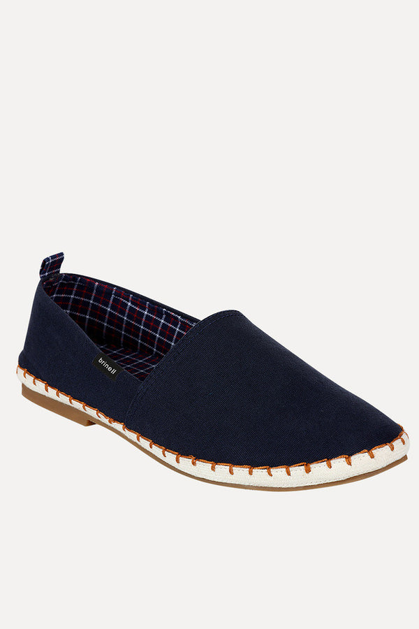 Navy Check Espadrilles