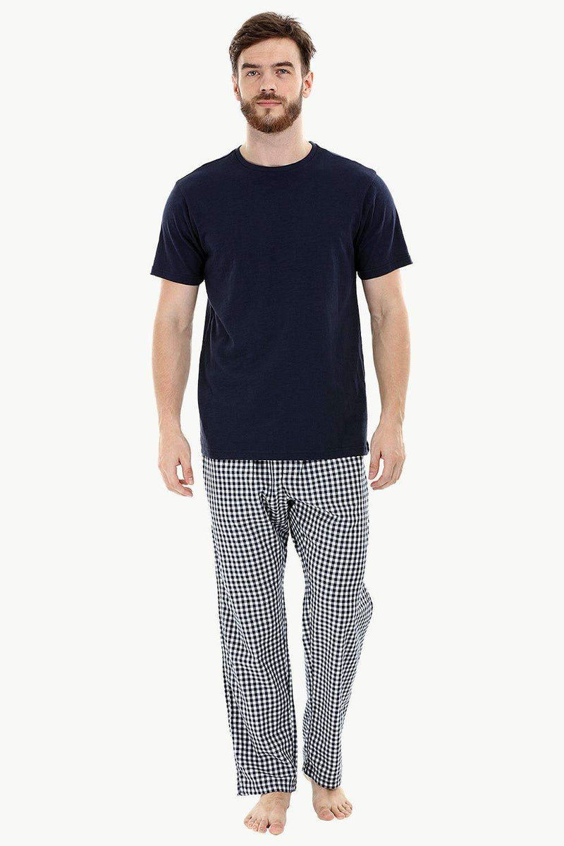 Navy Check Lightweight Pyjamas