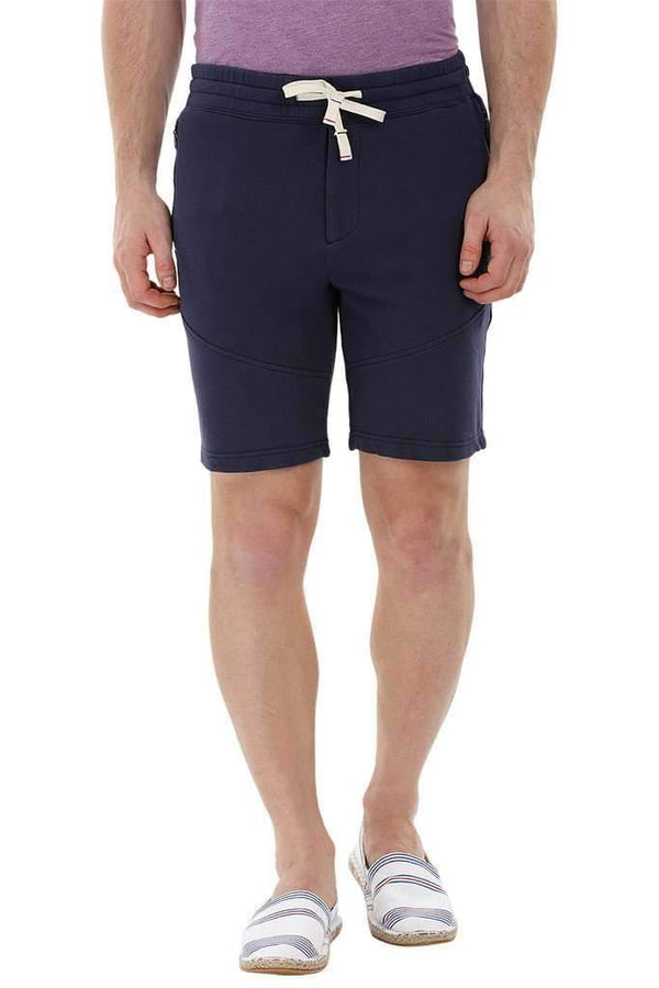 Navy Knitted Workout Shorts