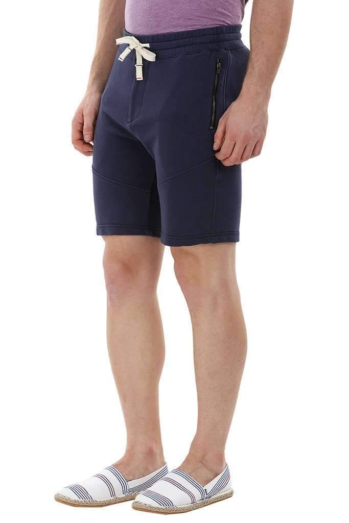 Navy Knitted Workout Shorts