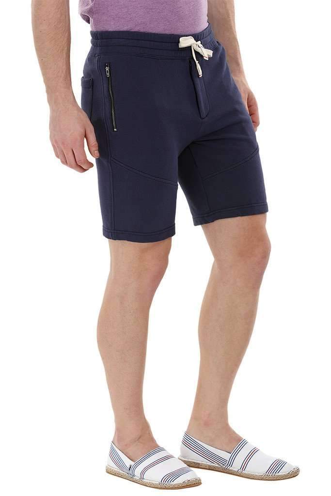 Navy Knitted Workout Shorts