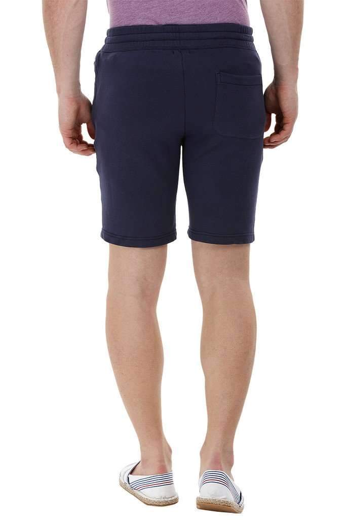 Navy Knitted Workout Shorts