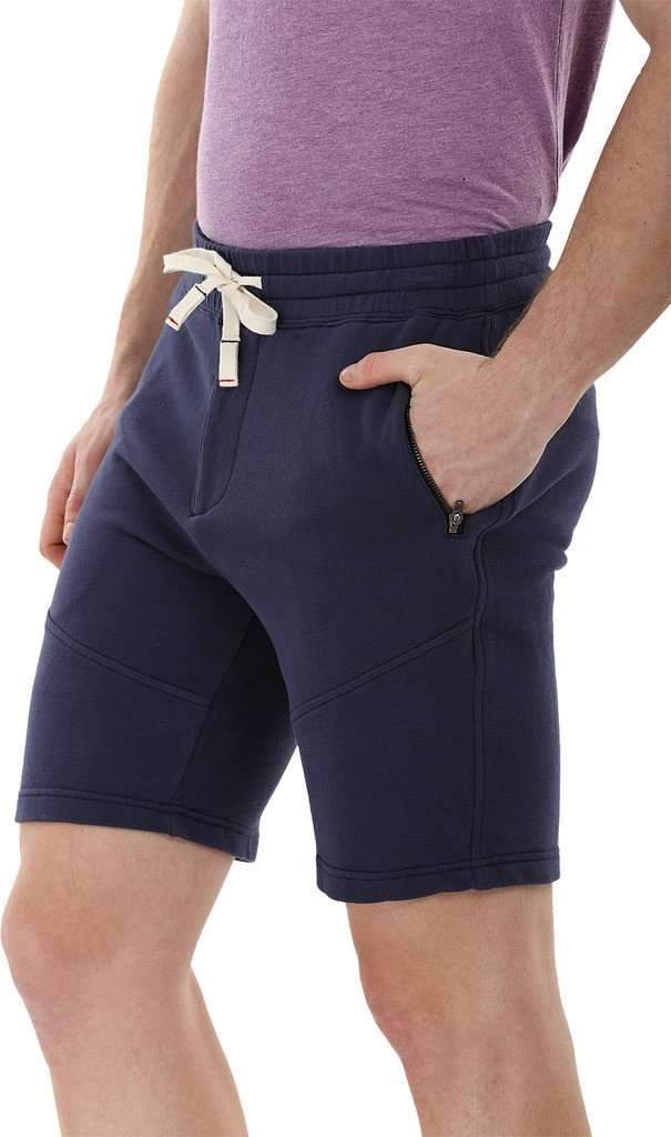 Navy Knitted Workout Shorts