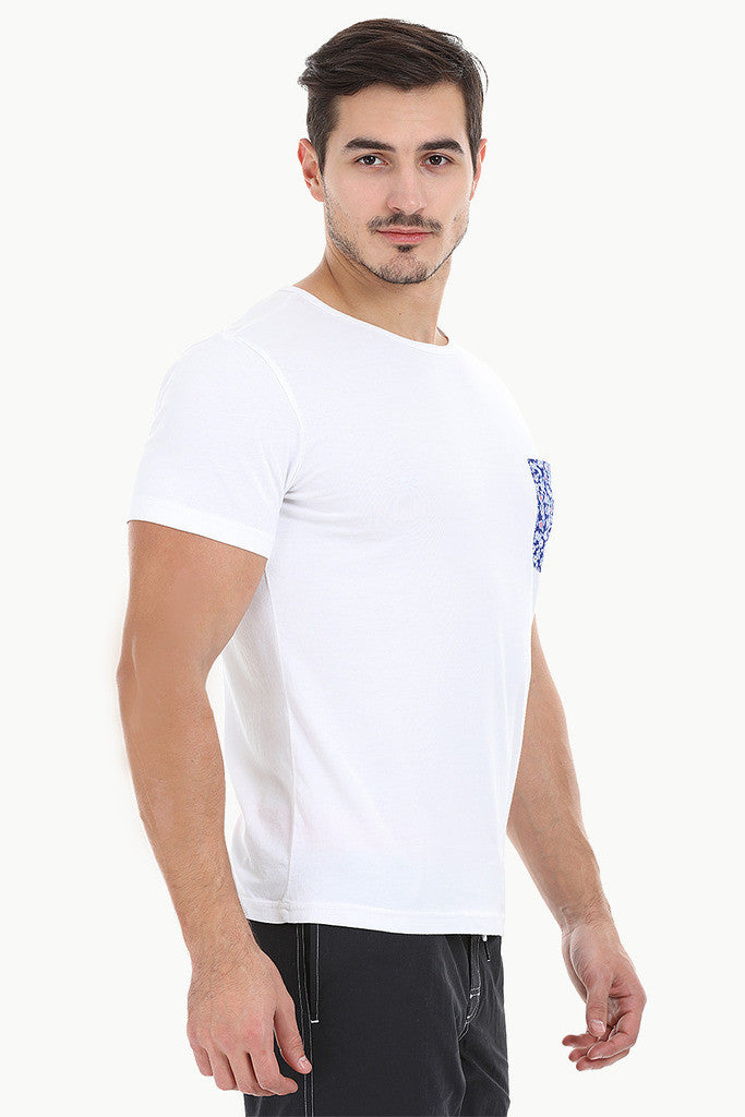 Nylon Printed Pocket Short Sleeve Tee