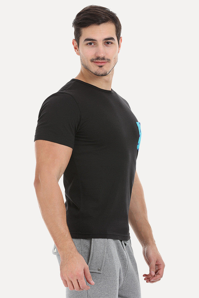 Nylon Printed Pocket Short Sleeve Tee