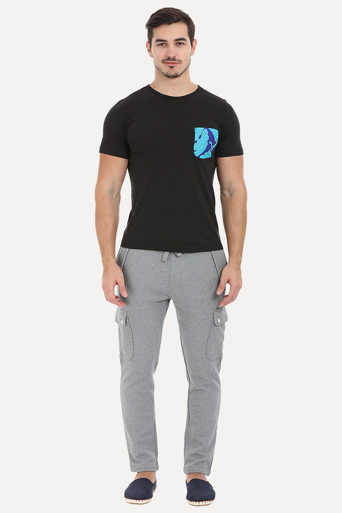 Nylon Printed Pocket Short Sleeve Tee