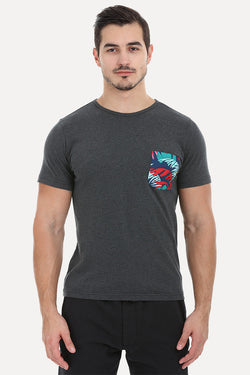 Nylon Printed Pocket Short Sleeve Tee