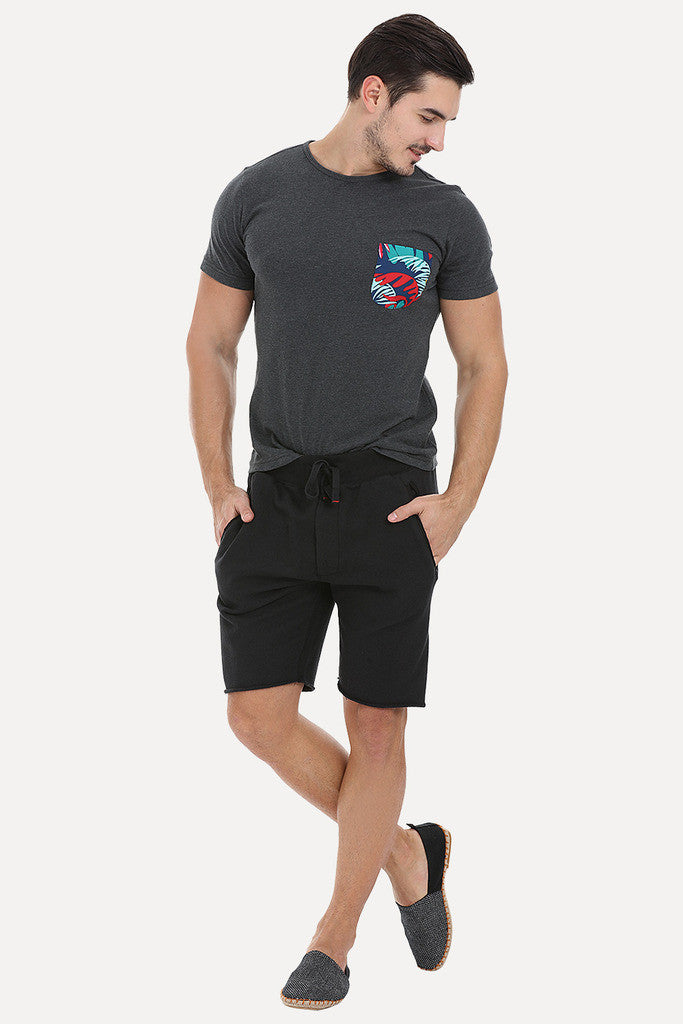 Nylon Printed Pocket Short Sleeve Tee