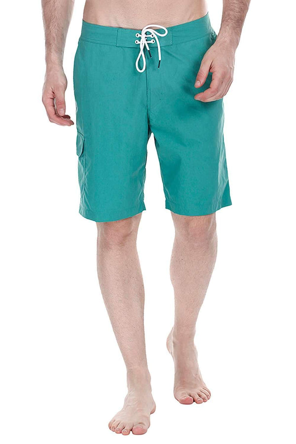 Solid Quick Dry Board Shorts With Side Pockets