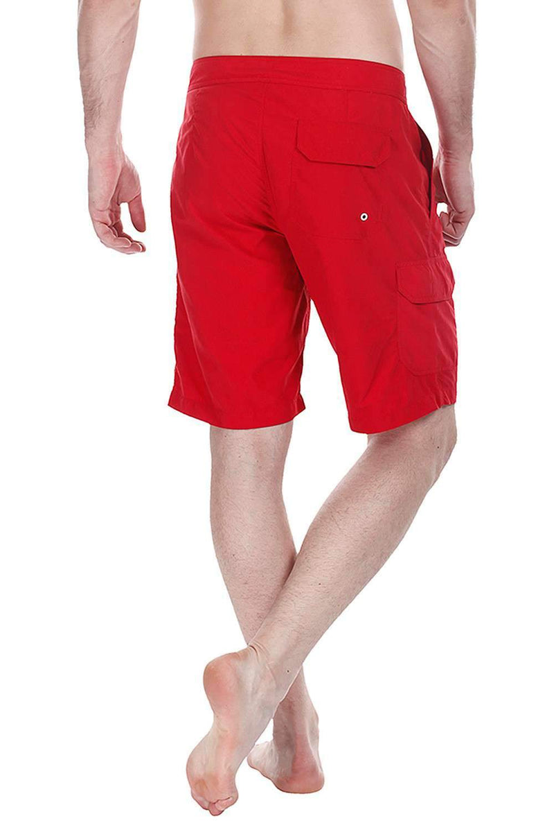Nylon Quick Dry Swim Boardshorts With Side Cargo Pocket